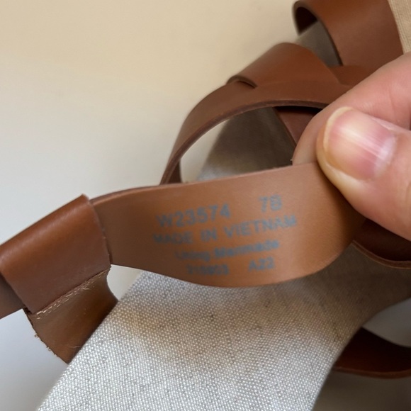 Cole Haan Crystal Slingback Espadrille Wedge Sandals Brown  Sz 7B - Picture 9 of 9